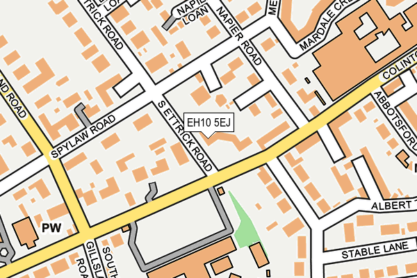 EH10 5EJ map - OS OpenMap – Local (Ordnance Survey)