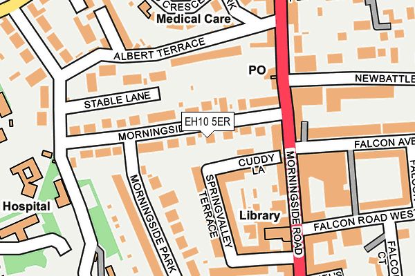 EH10 5ER map - OS OpenMap – Local (Ordnance Survey)