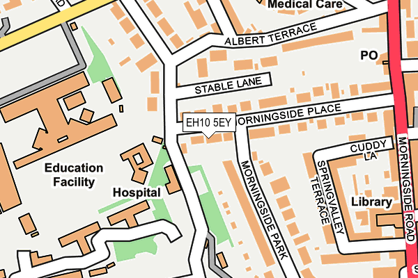 EH10 5EY map - OS OpenMap – Local (Ordnance Survey)