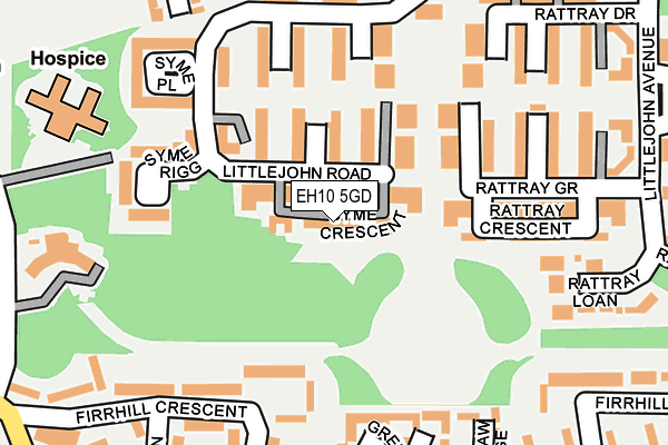 EH10 5GD map - OS OpenMap – Local (Ordnance Survey)