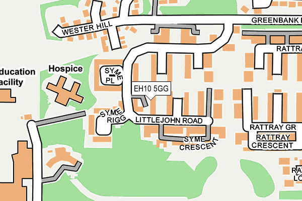 EH10 5GG map - OS OpenMap – Local (Ordnance Survey)