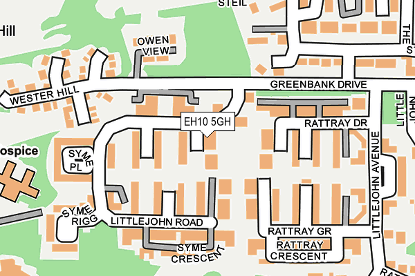 EH10 5GH map - OS OpenMap – Local (Ordnance Survey)