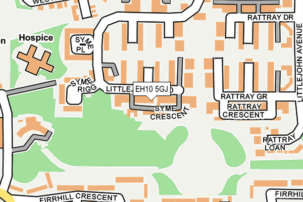 EH10 5GJ map - OS OpenMap – Local (Ordnance Survey)