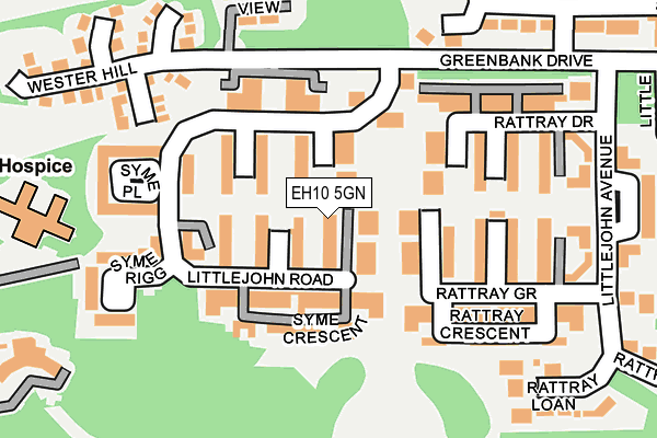 EH10 5GN map - OS OpenMap – Local (Ordnance Survey)