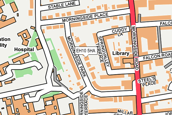 EH10 5HA map - OS OpenMap – Local (Ordnance Survey)