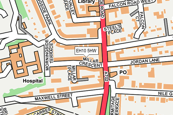 EH10 5HW map - OS OpenMap – Local (Ordnance Survey)