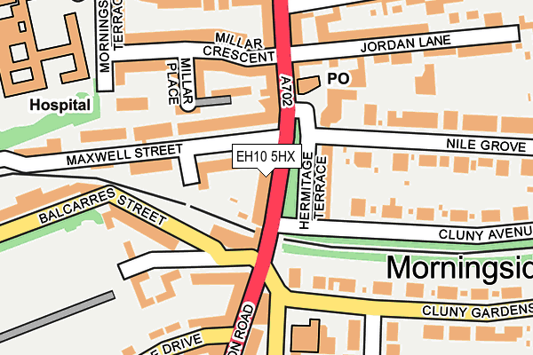 EH10 5HX map - OS OpenMap – Local (Ordnance Survey)