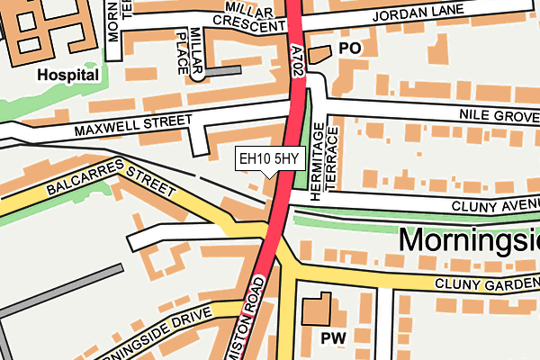 EH10 5HY map - OS OpenMap – Local (Ordnance Survey)