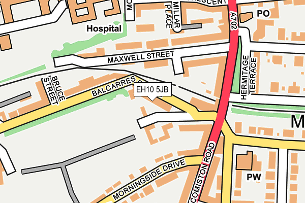 EH10 5JB map - OS OpenMap – Local (Ordnance Survey)