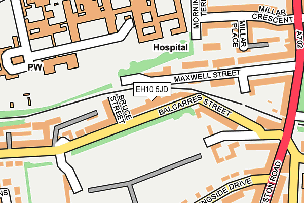 EH10 5JD map - OS OpenMap – Local (Ordnance Survey)