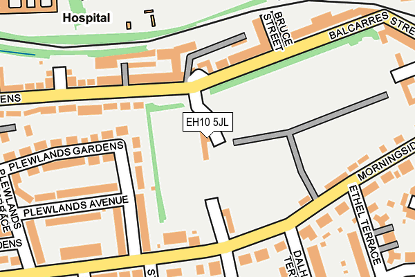 EH10 5JL map - OS OpenMap – Local (Ordnance Survey)