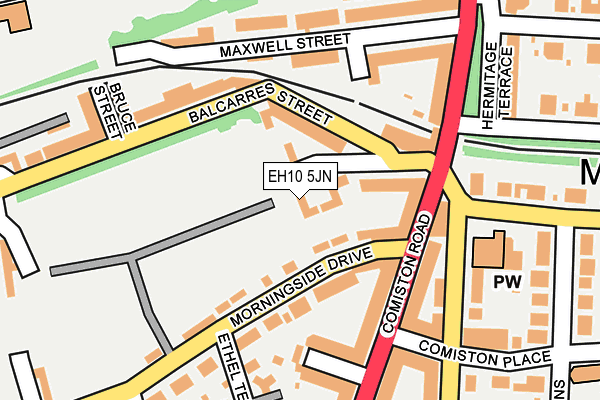 EH10 5JN map - OS OpenMap – Local (Ordnance Survey)