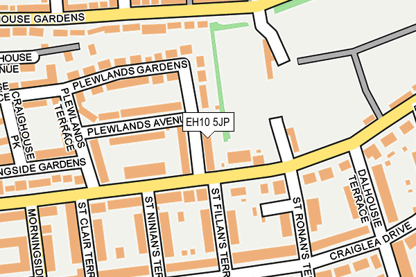 EH10 5JP map - OS OpenMap – Local (Ordnance Survey)