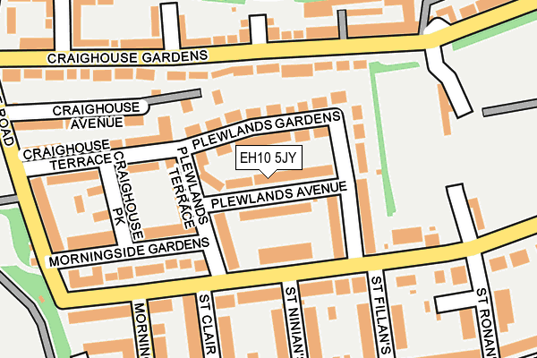 EH10 5JY map - OS OpenMap – Local (Ordnance Survey)