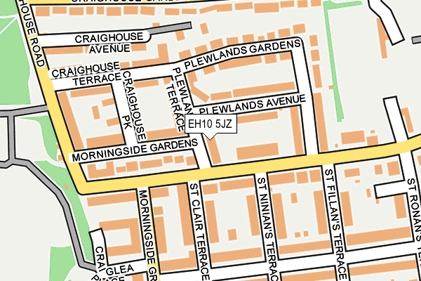 EH10 5JZ map - OS OpenMap – Local (Ordnance Survey)
