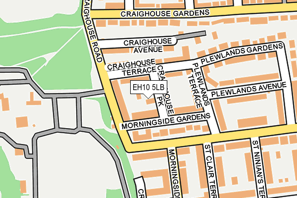 EH10 5LB map - OS OpenMap – Local (Ordnance Survey)