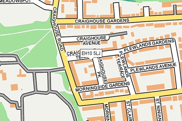 EH10 5LJ map - OS OpenMap – Local (Ordnance Survey)