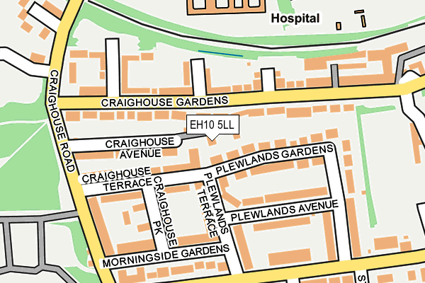 EH10 5LL map - OS OpenMap – Local (Ordnance Survey)