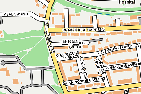 EH10 5LN map - OS OpenMap – Local (Ordnance Survey)