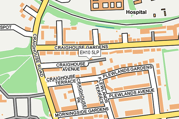 EH10 5LP map - OS OpenMap – Local (Ordnance Survey)