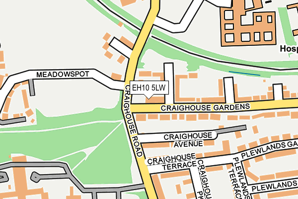 EH10 5LW map - OS OpenMap – Local (Ordnance Survey)