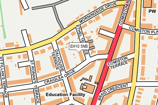 EH10 5NB map - OS OpenMap – Local (Ordnance Survey)