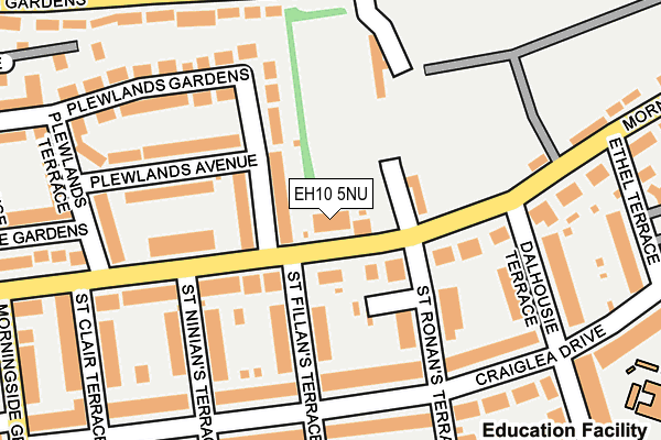 EH10 5NU map - OS OpenMap – Local (Ordnance Survey)