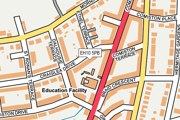 EH10 5PB map - OS OpenMap – Local (Ordnance Survey)