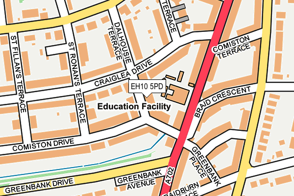 EH10 5PD map - OS OpenMap – Local (Ordnance Survey)