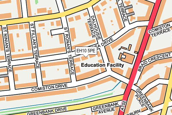 EH10 5PE map - OS OpenMap – Local (Ordnance Survey)