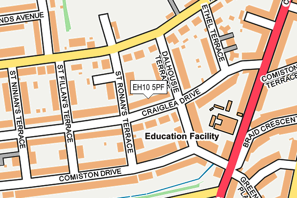 EH10 5PF map - OS OpenMap – Local (Ordnance Survey)