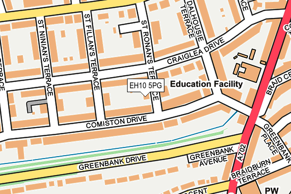 EH10 5PG map - OS OpenMap – Local (Ordnance Survey)