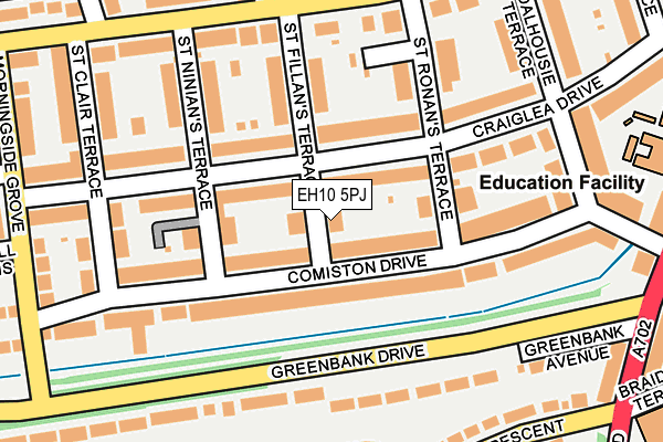 EH10 5PJ map - OS OpenMap – Local (Ordnance Survey)