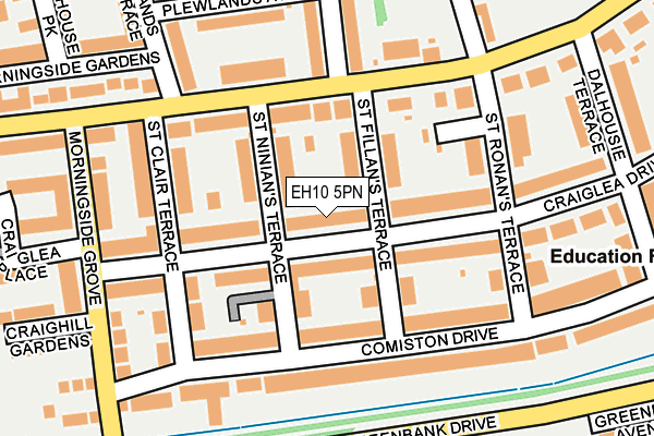 EH10 5PN map - OS OpenMap – Local (Ordnance Survey)