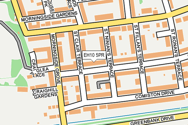 EH10 5PR map - OS OpenMap – Local (Ordnance Survey)
