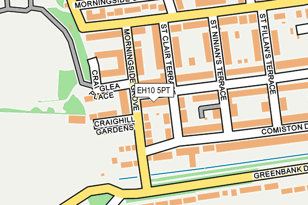 EH10 5PT map - OS OpenMap – Local (Ordnance Survey)
