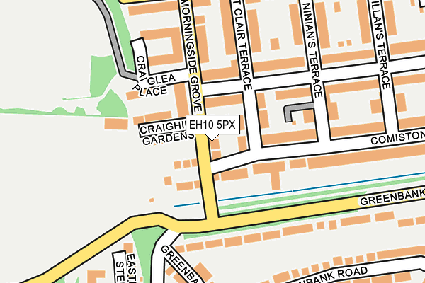 EH10 5PX map - OS OpenMap – Local (Ordnance Survey)