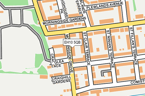EH10 5QB map - OS OpenMap – Local (Ordnance Survey)