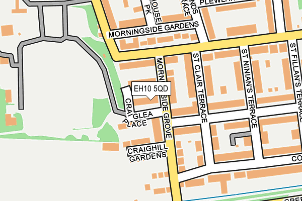 EH10 5QD map - OS OpenMap – Local (Ordnance Survey)