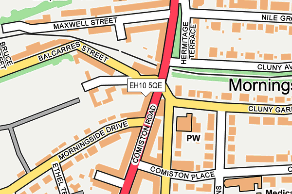 EH10 5QE map - OS OpenMap – Local (Ordnance Survey)