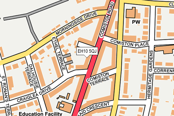 EH10 5QJ map - OS OpenMap – Local (Ordnance Survey)