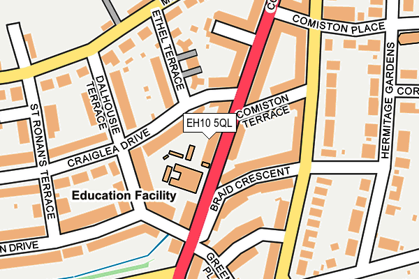 EH10 5QL map - OS OpenMap – Local (Ordnance Survey)