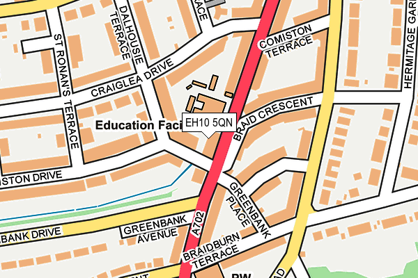 EH10 5QN map - OS OpenMap – Local (Ordnance Survey)