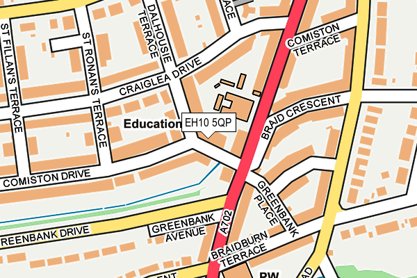 EH10 5QP map - OS OpenMap – Local (Ordnance Survey)