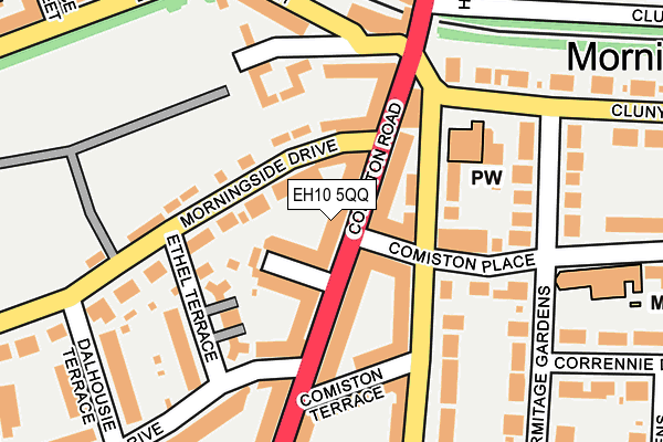 EH10 5QQ map - OS OpenMap – Local (Ordnance Survey)