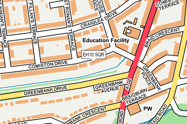 EH10 5QR map - OS OpenMap – Local (Ordnance Survey)