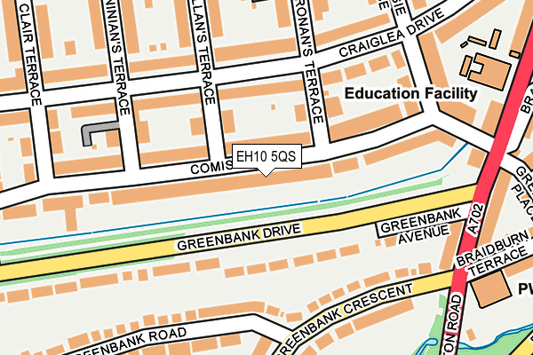 EH10 5QS map - OS OpenMap – Local (Ordnance Survey)