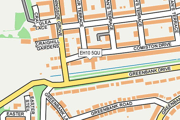 EH10 5QU map - OS OpenMap – Local (Ordnance Survey)