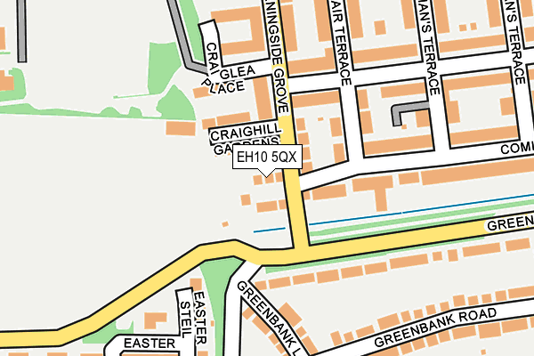 EH10 5QX map - OS OpenMap – Local (Ordnance Survey)