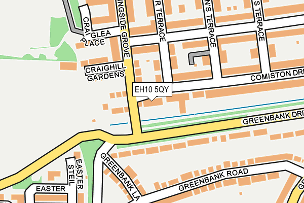 EH10 5QY map - OS OpenMap – Local (Ordnance Survey)